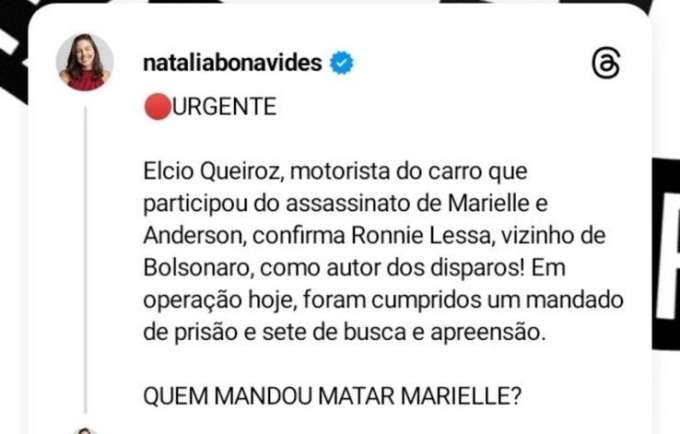 Patricinha Bolivariana tenta associar Bolsonaro ao caso Marielle
