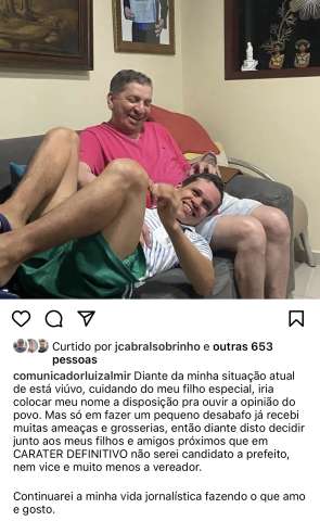 Luiz Almir desiste de ser candidato em 2024