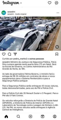 Inteligente: Governo publica foto de veículos descaracterizados