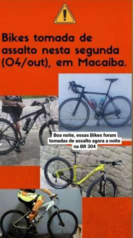 Turma da pedalada é vitima da bandidagem e quatro bicicletas são roubadas