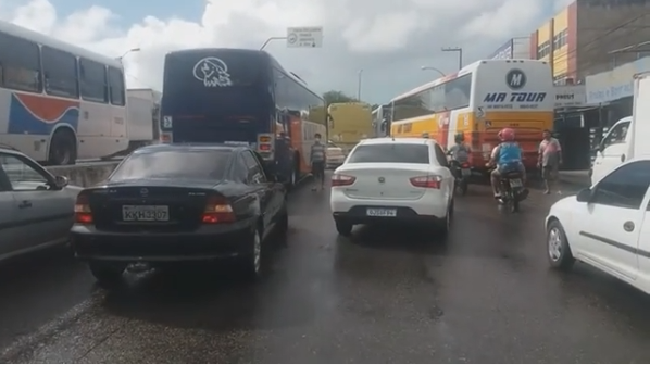 Protesto a caminho do Centro Administrativo