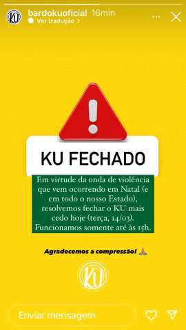 Até o Ku fecha com medo dos atentados