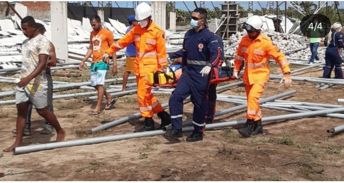 Queda de estrutura em galpão mata uma pessoa e deixa seis feridas na Grande Natal