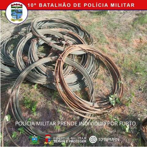PM prende homem por furto de fios em Areia Branca/RN