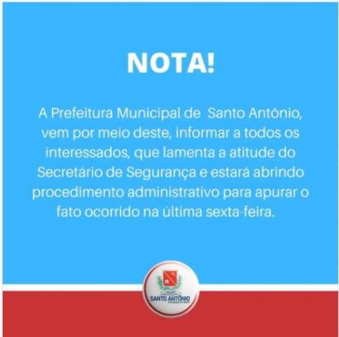 Em nota, Prefeitura de Santo Antônio informa que vai abrir 