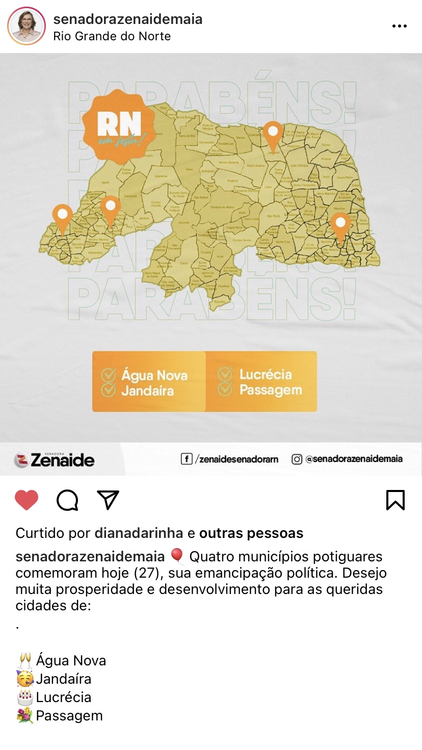 Senadora Zenaide Maia inova