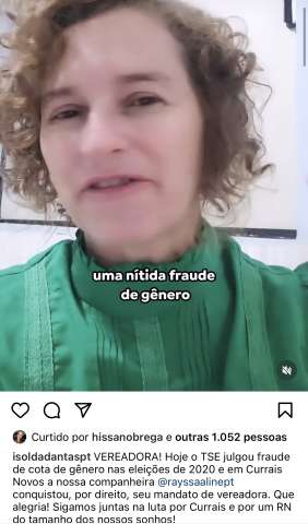 O “companheirismo” da estridente Isolda Dantas