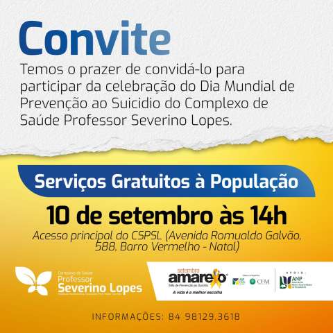 Dia mundial de prevenção ao suicídio é celebrado neste sábado com atendimentos gratuitos ao público