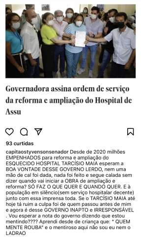 Styvenson chama o governo de Fátima de irresponsável, lerdo e inepto