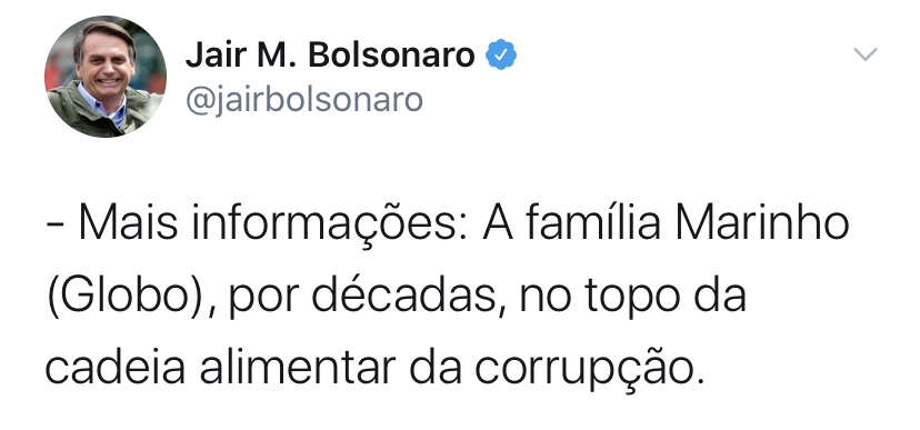 Briga feia de Bolsonaro e Record com a Rede Globo