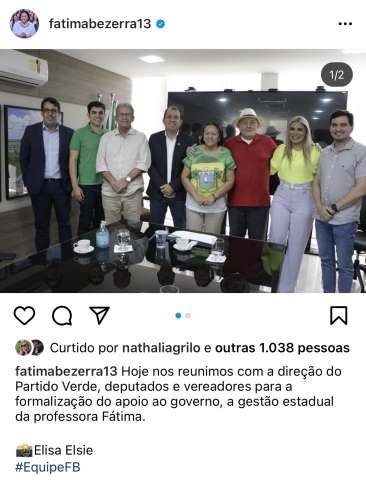 Fátima faz reunião política na governadoria