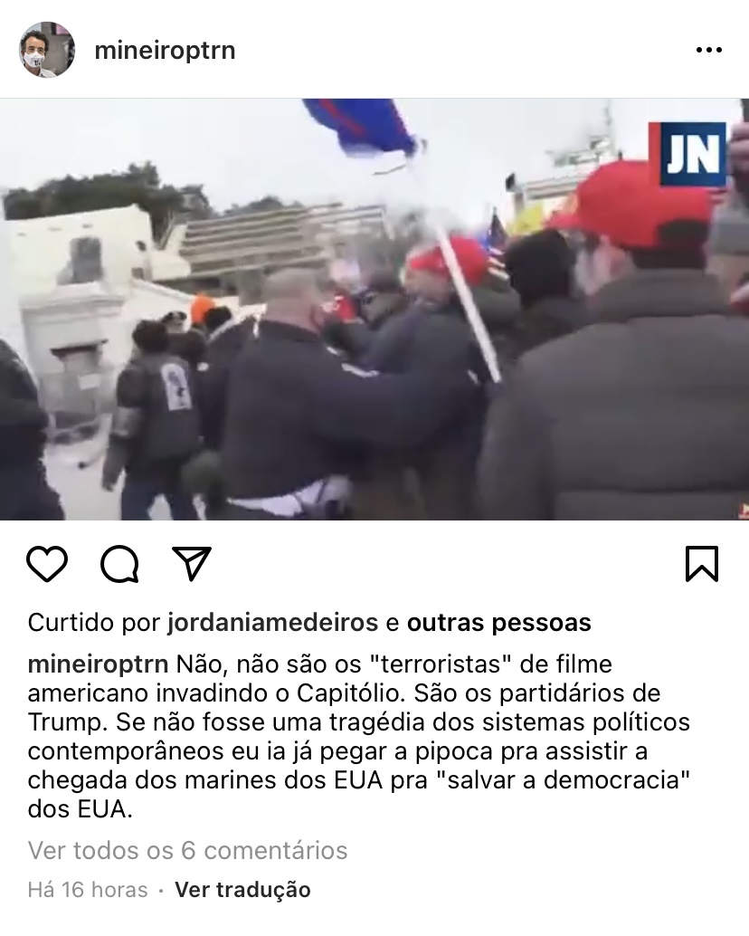 Mineiro, Congresso Americano e reitoria da UFRN