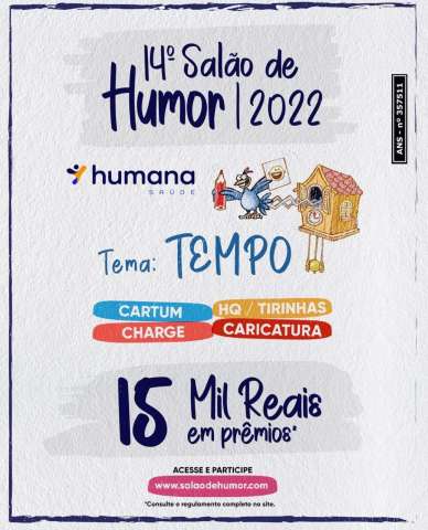 Salão de Humor Humana Saúde traz o “Tempo” como tema e abre inscrições