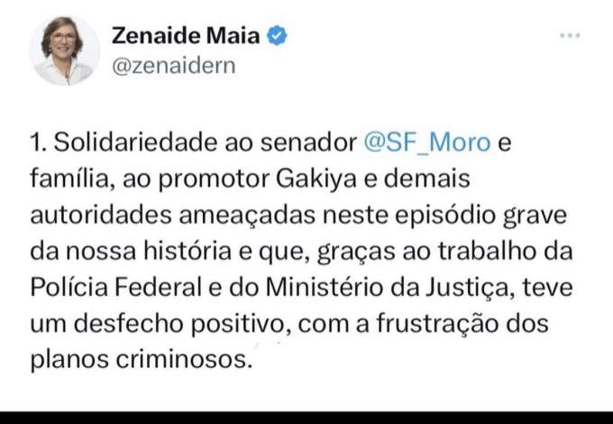 Zenaide fez algo