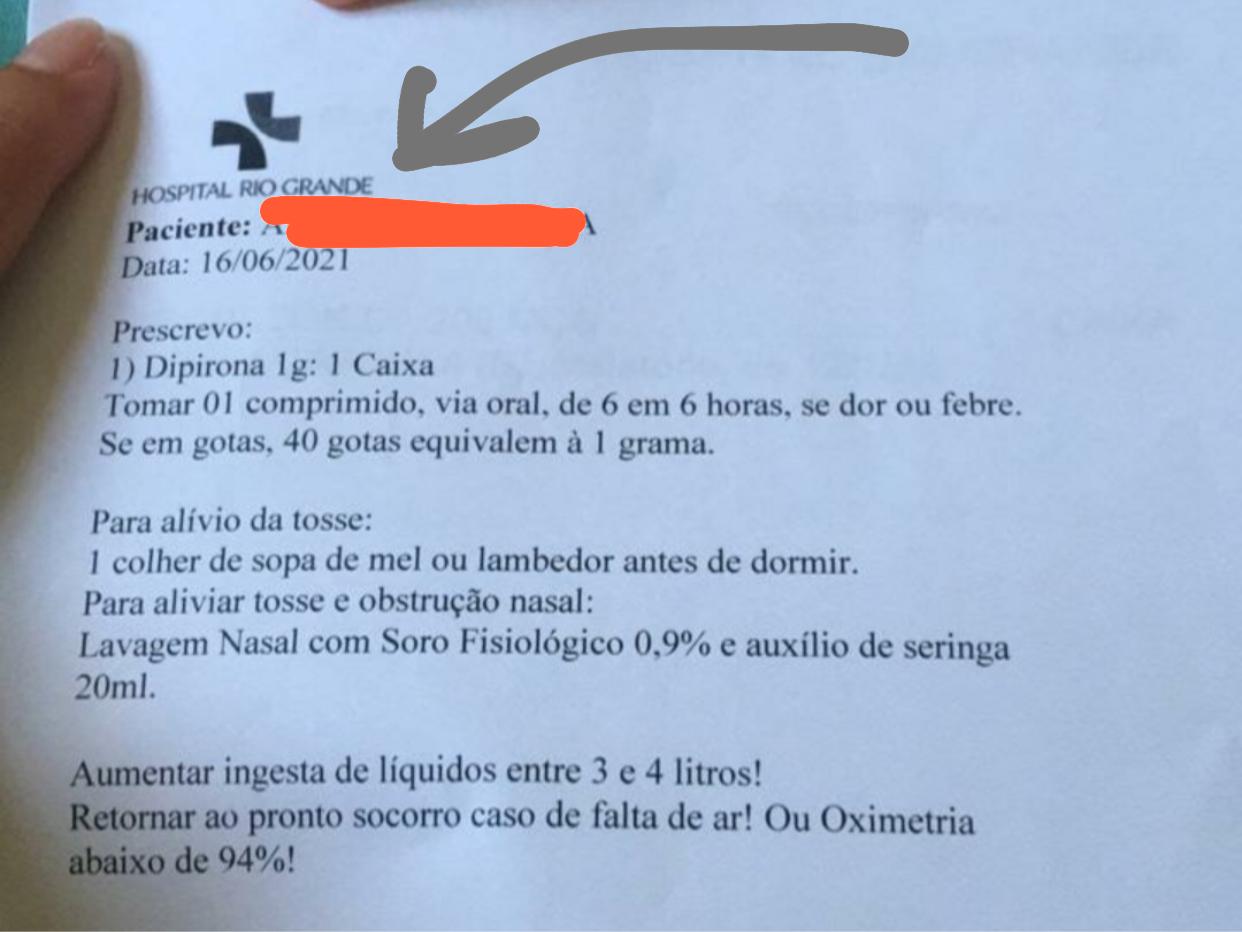 Natal: Médico passa lambedor para tratar sintomas da COVID-19