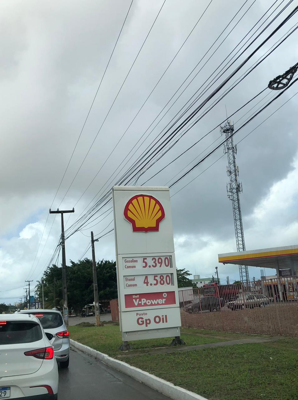 Gasolina a R$ 5,39