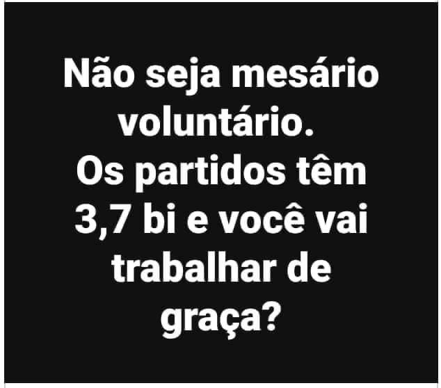 Eleições: Comédia, a dificuldade de mesários voluntários