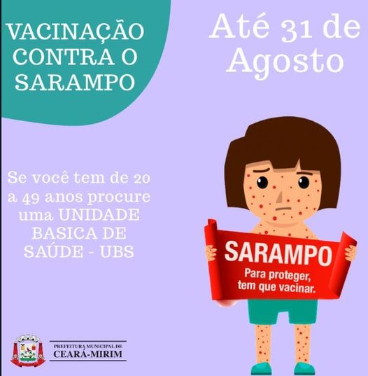 Prefeitura de Ceará-Mirim realiza campanha de vacinação contra Sarampo