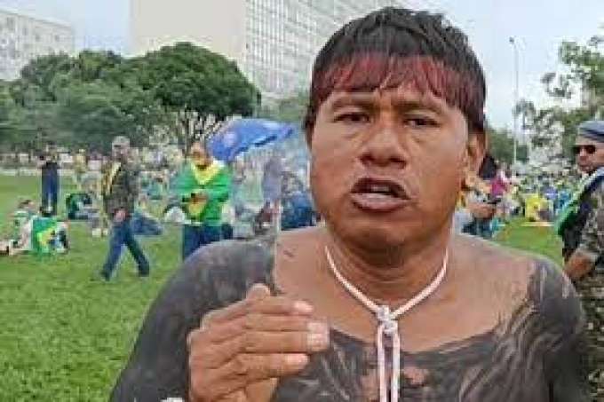 Cacique Tserere é expulso de partido após protagonizar manifestação em Brasília