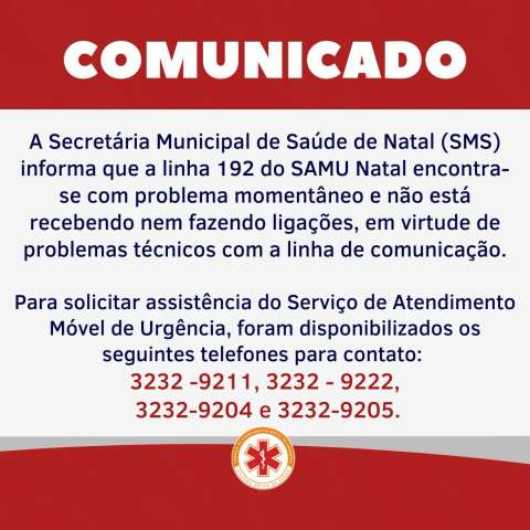 SAMU fica incomunicável por incompetência de Coronel Araújo e Fátima Bezerra