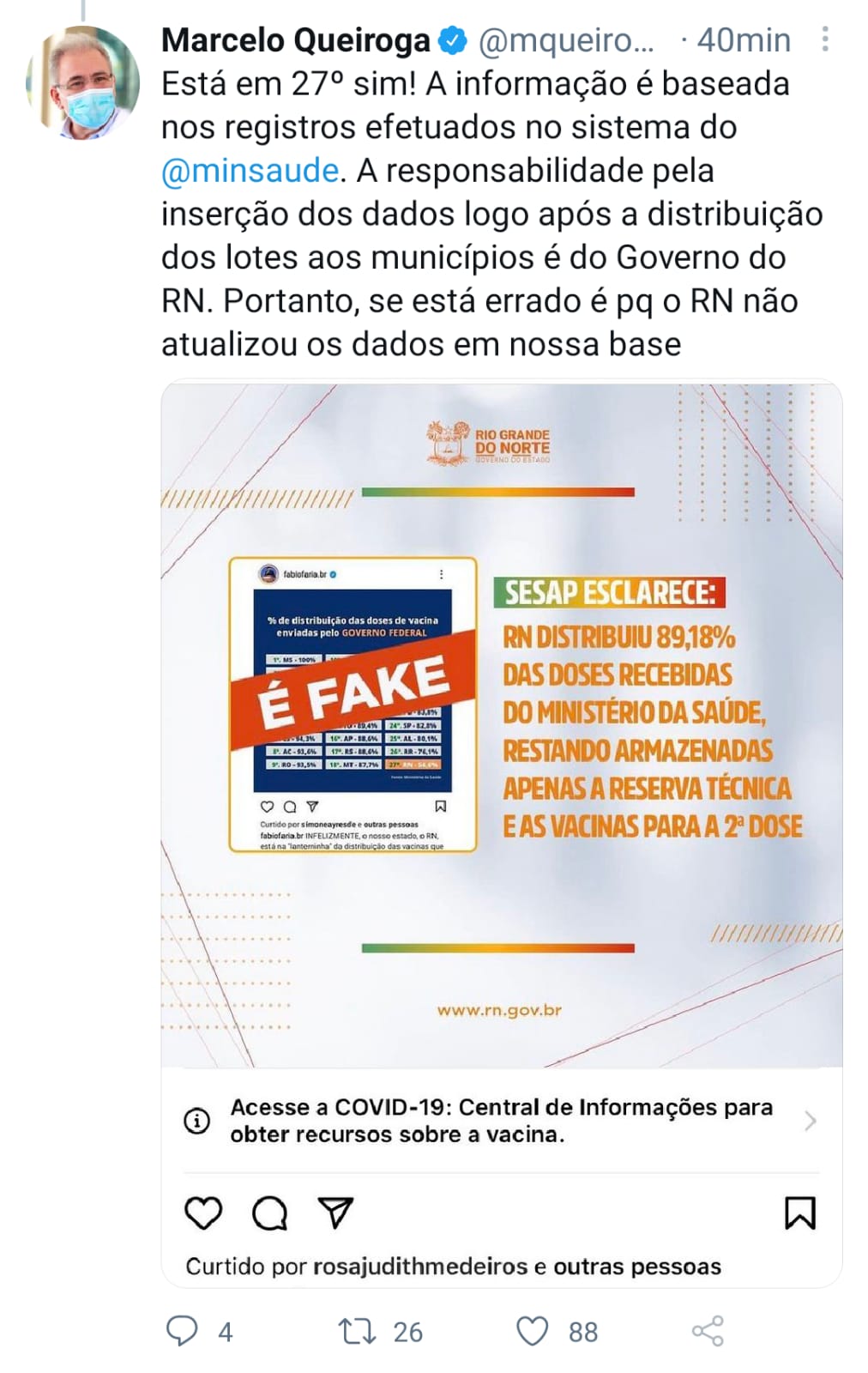RNsemFake passa vergonha nacional