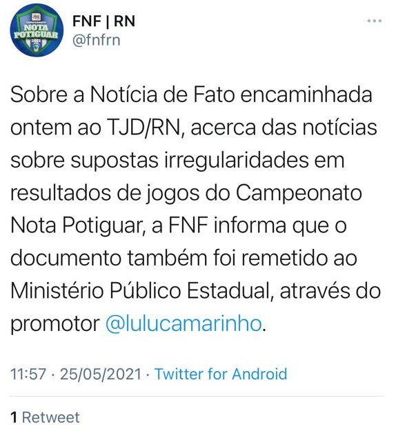 Venda de resultados no Estadual: MPRN também vai apurar denúncia
