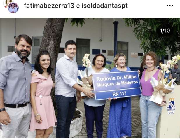 Fátima inaugura nome de estrada