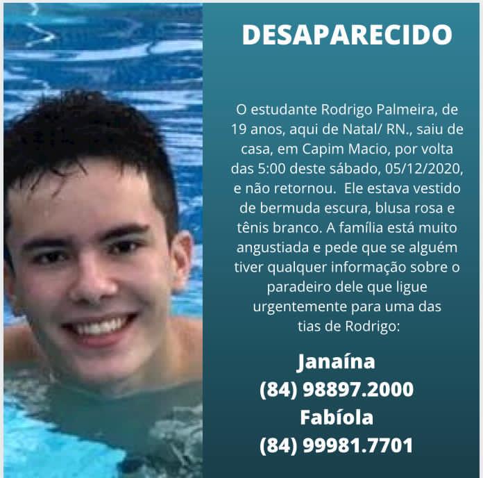 Estudante desaparecido