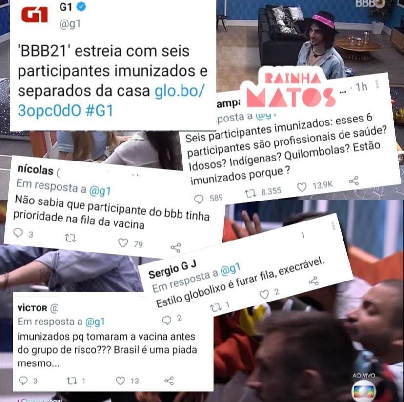 Globo “imuniza” 6 participantes do BBB e causa revolta nas redes sociais