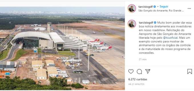 Ministro confirma liberação do TCU para relicitar Aeroporto de São Gonçalo 