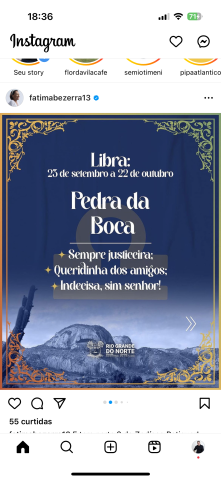 Fátima apaga post que coloca a Pedra da Boca no RN
