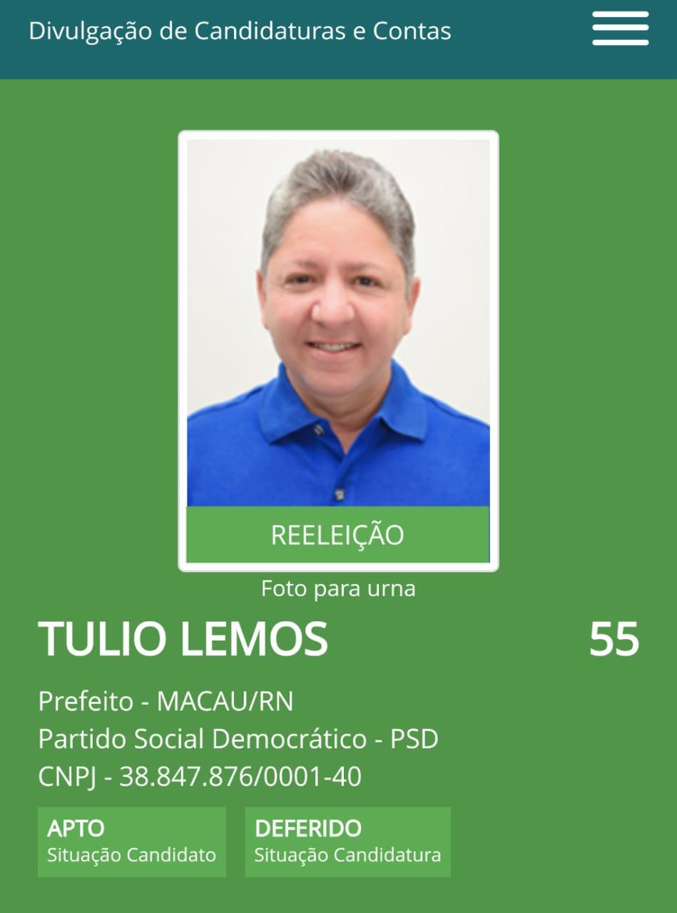 Ficha limpa: Justiça eleitoral confirma candidatura de Túlio e Pintinho