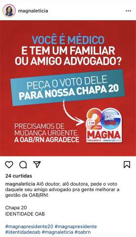 OAB/RN: Magna pede ajuda aos médicos