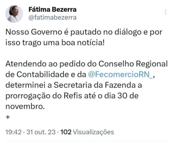 Sem Petrobras pagar, governadora prorroga Refiz