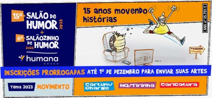 15º Salão de Humor Humana Saúde prorroga inscrições até o dia 1º de dezembro