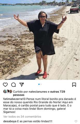 Fátima Bezerra na praia