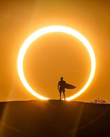 Italo Ferreira realiza ensaio fotográfico incrível durante eclipse solar