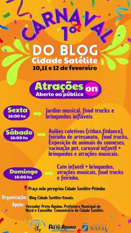 Vem aí o Carnaval do Blog Cidade Satélite