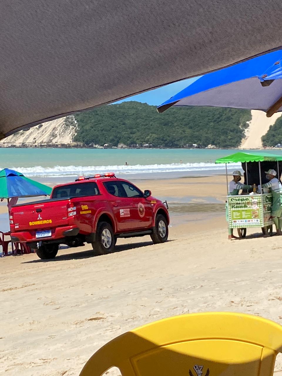Em busca do incêndio na praia
