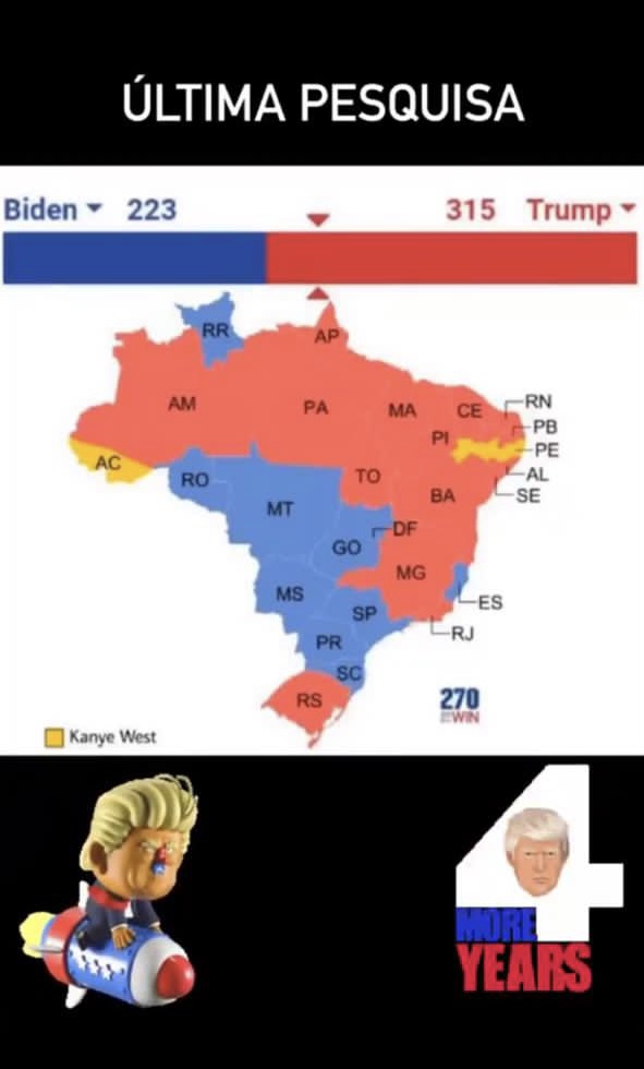 Urgente: Blog Gustavo Negreiros publica pesquisa exclusiva da campanha dos EUA