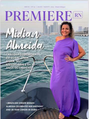 Revista Premiere RN circula com matéria sobre a cantora Midian Almeida