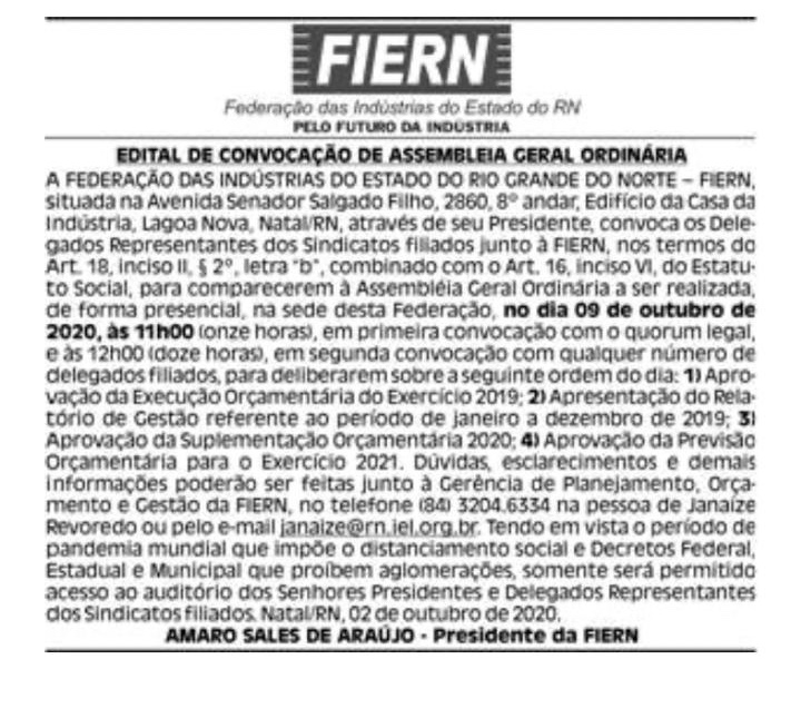 FIERN: Nova liminar, segredo de justiça e muita confusão