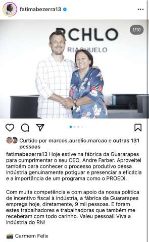 As cambalhotas de Fátima: Depois de apoiar invasão de fábrica, governadora comemora visita