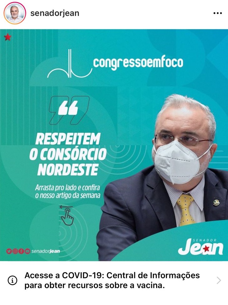 Senador petista pede respeito ao Consórcio Nordeste