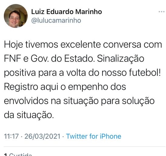 Boa notícia: Reunião encaminha retorno do futebol no RN
