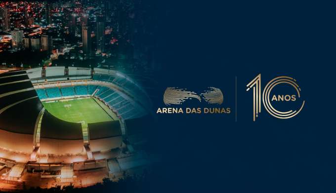 Arena das Dunas comemora 10 anos nesta sexta-feira (26) e registra 1.906 dias ocupados com jogos e eventos
