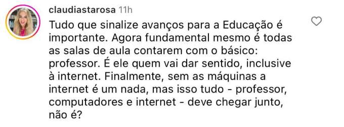 De professora para 
