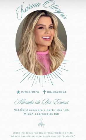 Morre a empresária Karina Olímpio