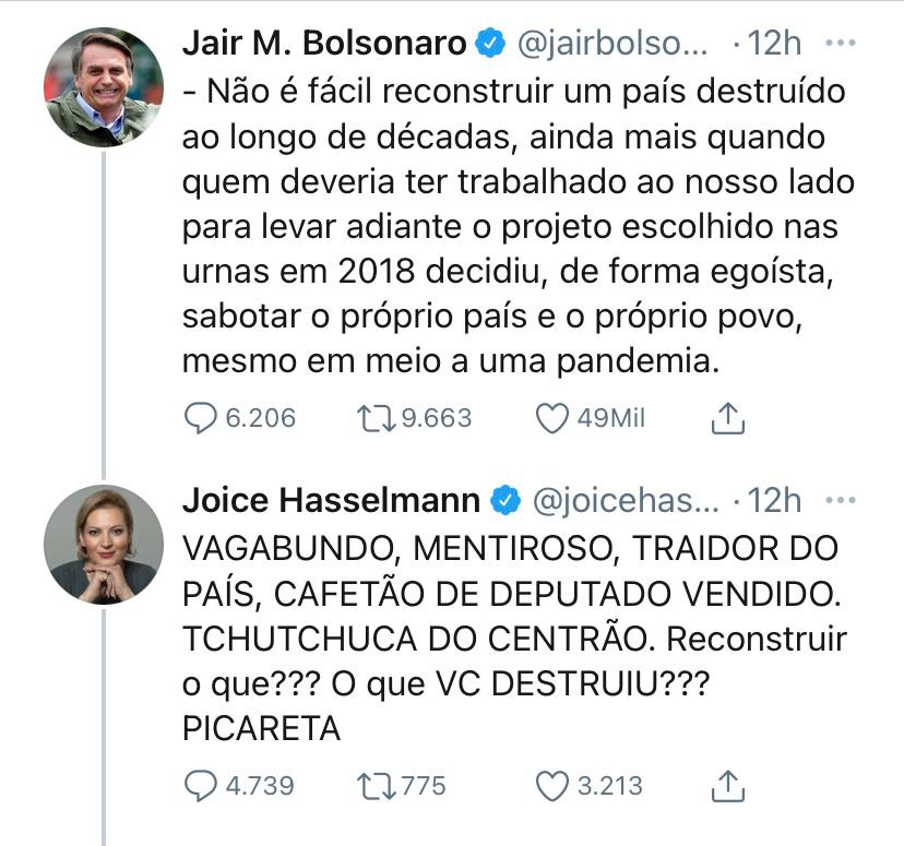 Deputada chama Bolsonaro de cafetão de deputado