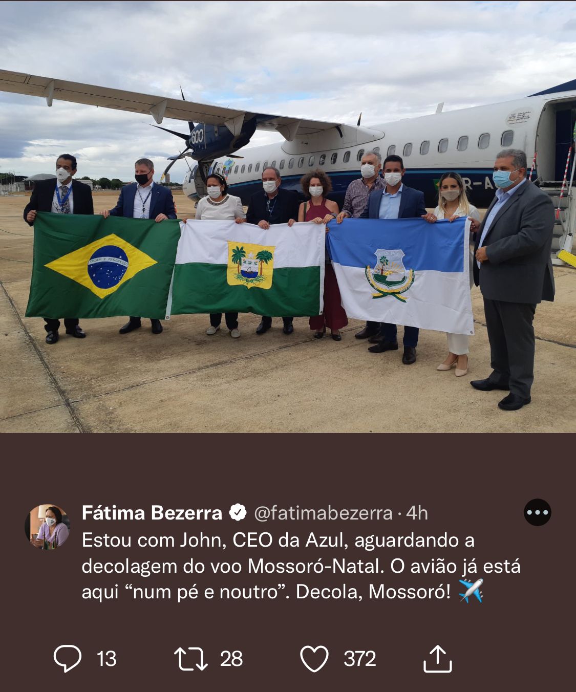 RN de ponta-cabeça: Fátima transforma até bandeira do RN em 